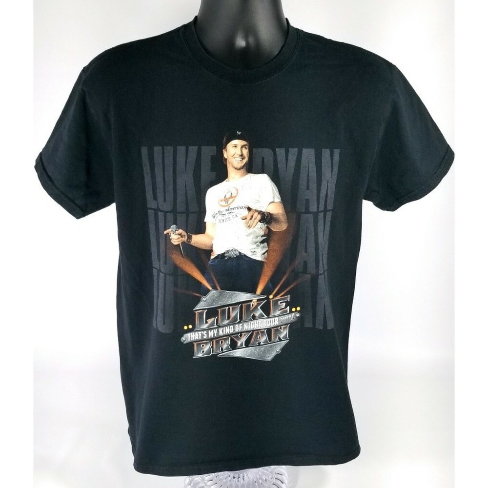 Luke Bryan That's My Kind Of Night Tour 2014 Black T-Shirt Country Men's Sz M 🎶